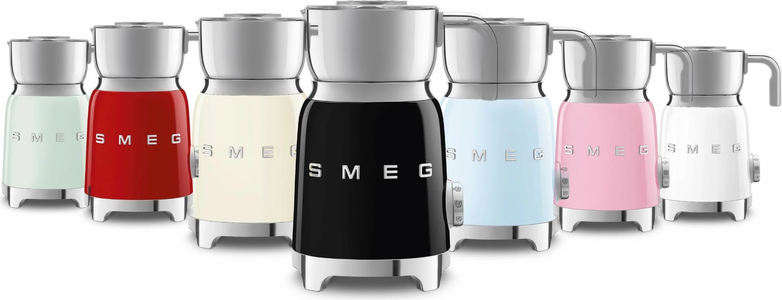 Shkumues qumështi SMEG 50's Style, rozë