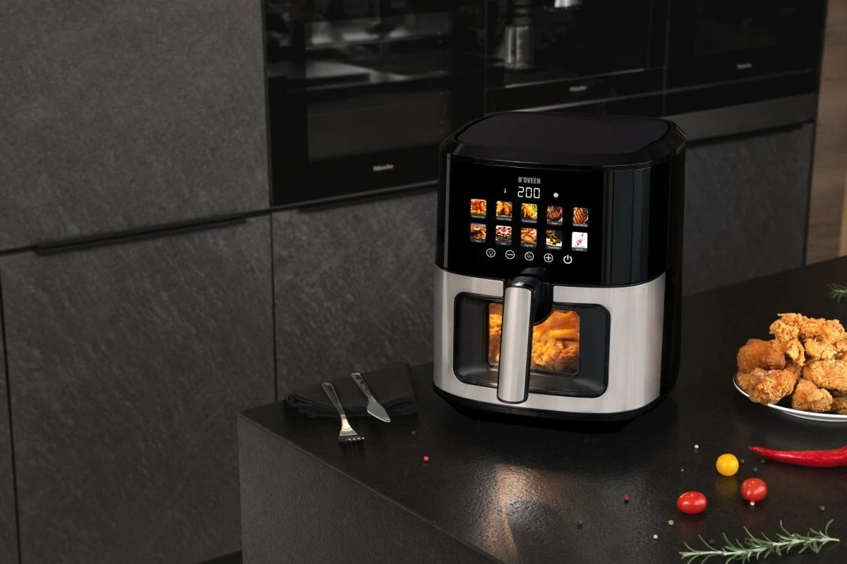 Fritezë me ajër të nxehtë N'OVEEN AF770 X-LINE, e zezë, argjendtë