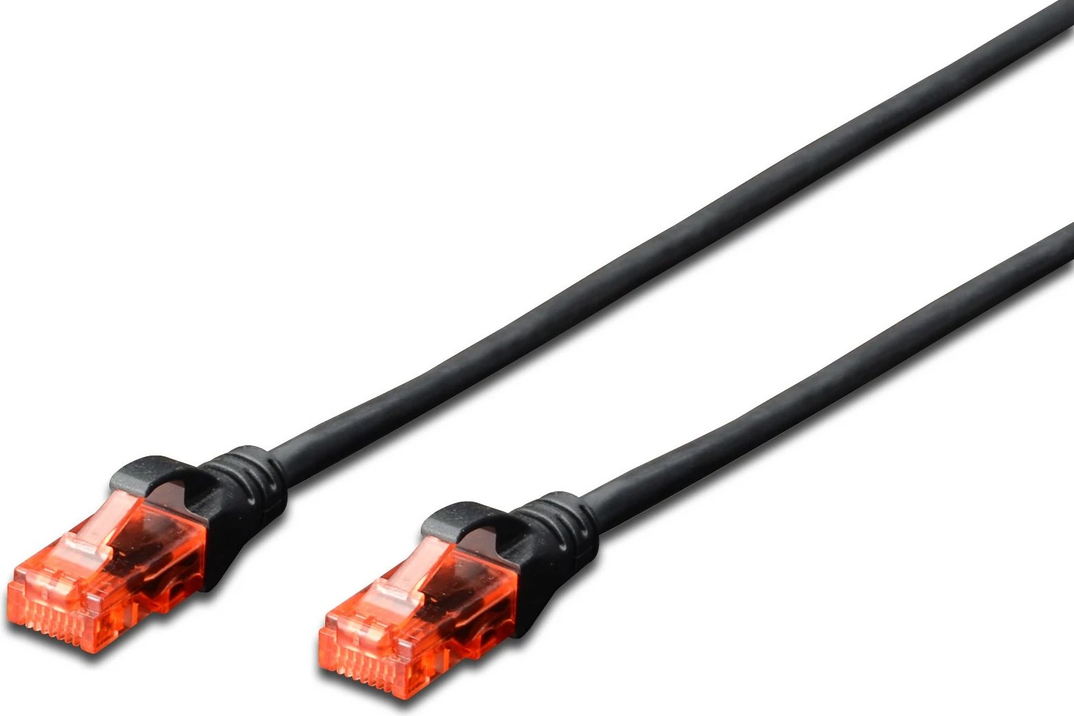 Kabllo rrjeti Digitus CAT 6 U/UTP 0.25m, RJ-45, e zezë