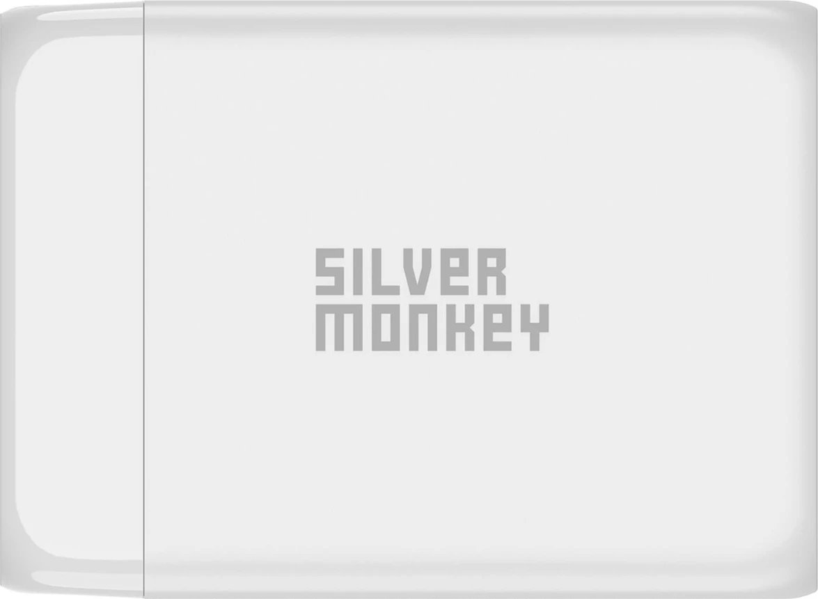 Karikues muri Silver Monkey SMA156, 200W, 3x USB-C PD, 1x USB-A QC 3.0, me kabllo të ndashme, Bardhë