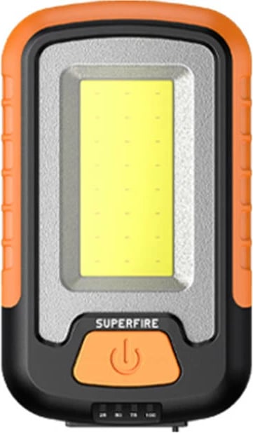 Dritë pune Superfire G21, 650lm, 1800mAh, USB, portokalli