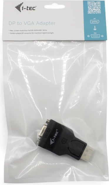 Adapter DisplayPort në VGA I-Tec, i zi