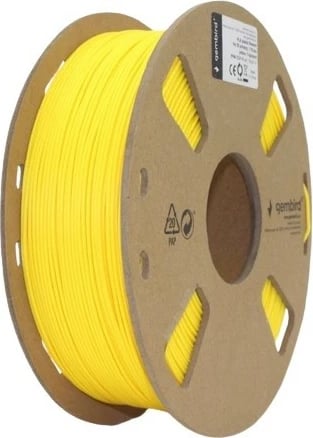 Filament 3D Gembird PLA, 1.75 mm, 1 kg, verdhë