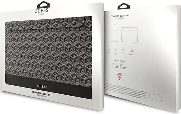 Mbështjellës laptopi Guess GCube Stripe, 16", i zi