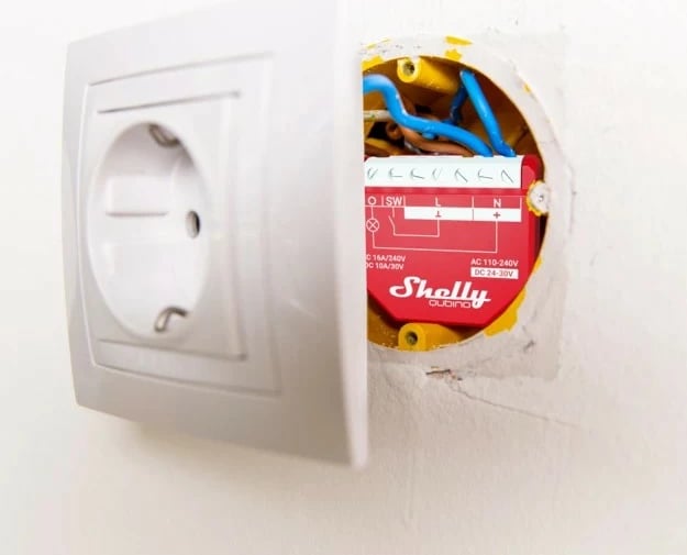 Smart switch Shelly Qubino Wawe 1PM, 25 dBmW, Z-Wave, 40 m, e kuqe