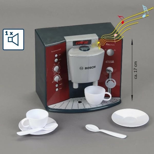 Lodër makinë kafeje Bosch Coffee Express Klein 9569, për fëmijë, e zezë/e kuqe/e bardhë