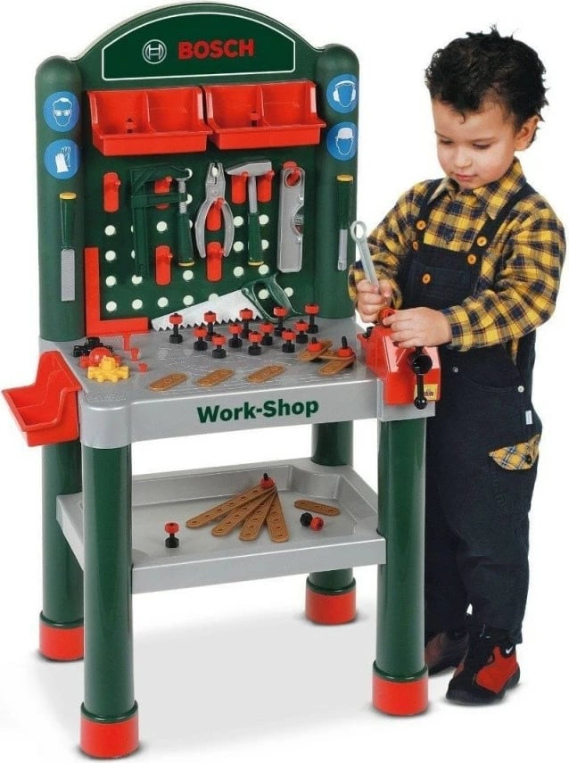 Set lodrash punëtori Bosch Klein 8320, 75 elemente, për djem, Gjelbër/Kuqe/Argjend