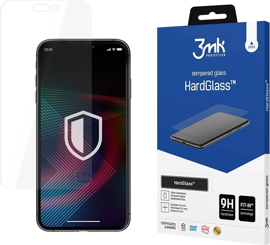 Mbështjellës xhami i temperuar 3mk HardGlass për iPhone 14 Pro Max, 9H