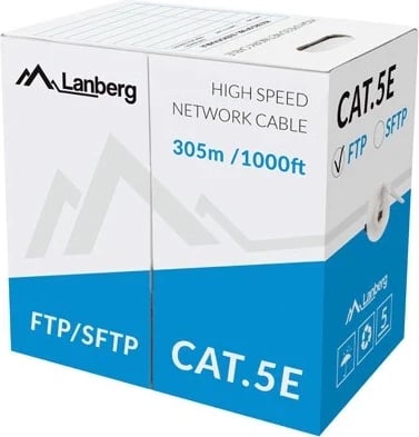 Kabllo rrjeti Lanberg, 305 m, Cat5e F/UTP (FTP)