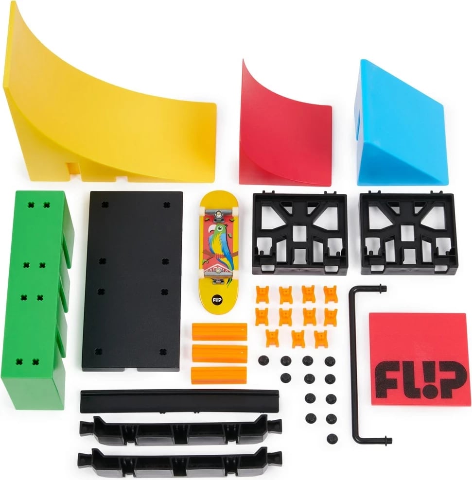 Set rampash Tech Deck Competition Wall 2.0 X-Connect Park Creator, me fingerboard ekskluziv, shumëngjyrësh