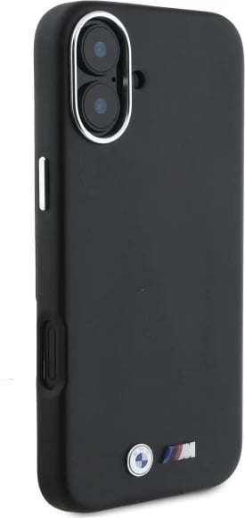 Mbështjellës BMW M Smooth Full Wrapped Metal MagSafe për iPhone 16, zi