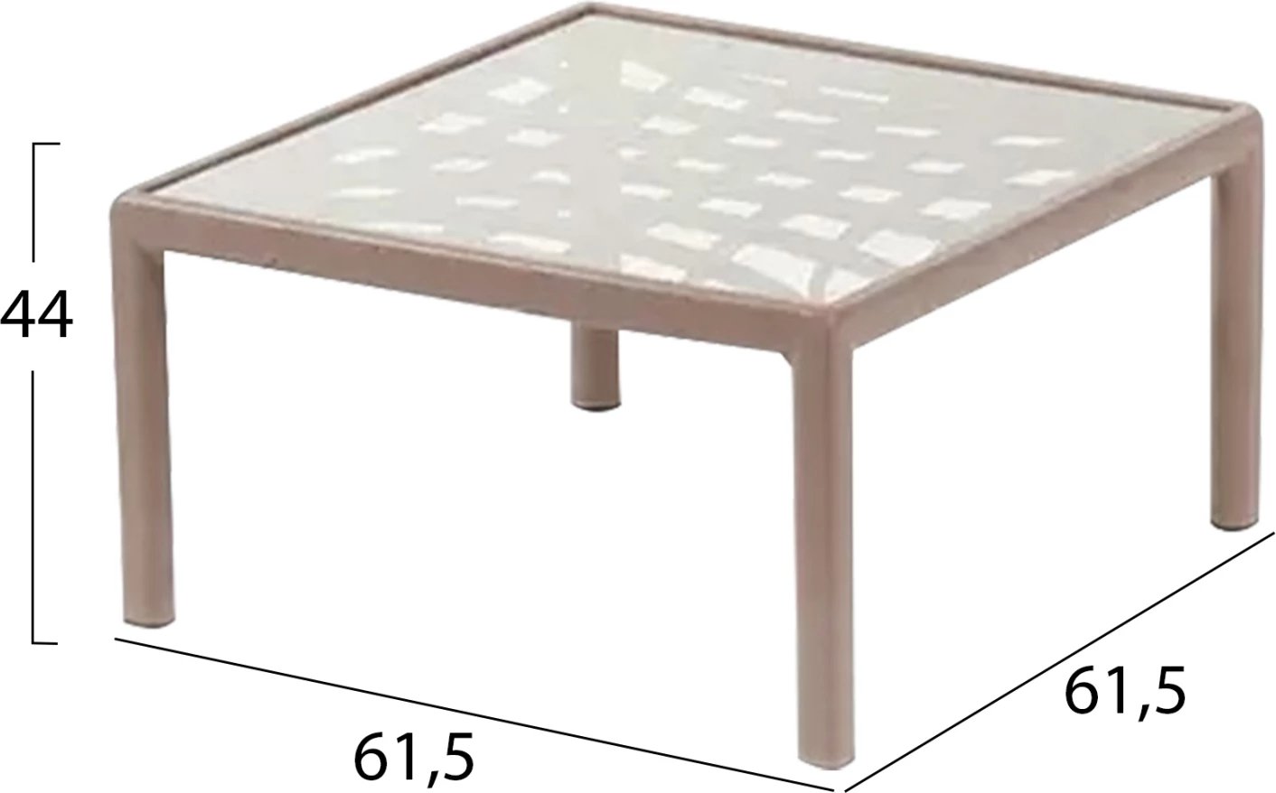 Kënd divan për jashtë me tavolinë kafeje, ngjyrë kapuçino dhe bezhë, FH5931.02