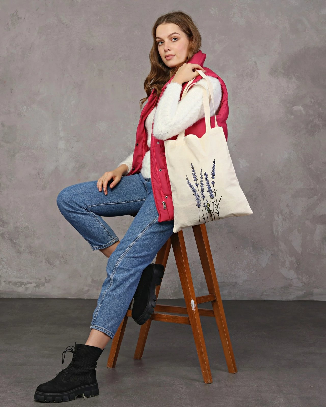 Torbë tote Zoozie Bags, krem, 0865