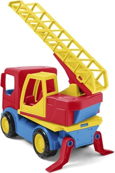 Kamion zjarrfikës lodër Wader Tech Truck 35319, plastikë, kuq/verdhë