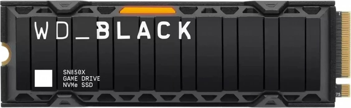 SSD NVMe Kasë Western Digital WD Black SN850X, 1TB, me radiator, M.2 PCIe