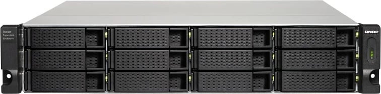Kasë QNAP TL-R1200C-RP 12-bay, rackmount 2U, USB-C 3.2 Gen2, e zezë/gri