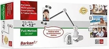Mbajtës Barkan T580 për celular/tablet, i bardhë
