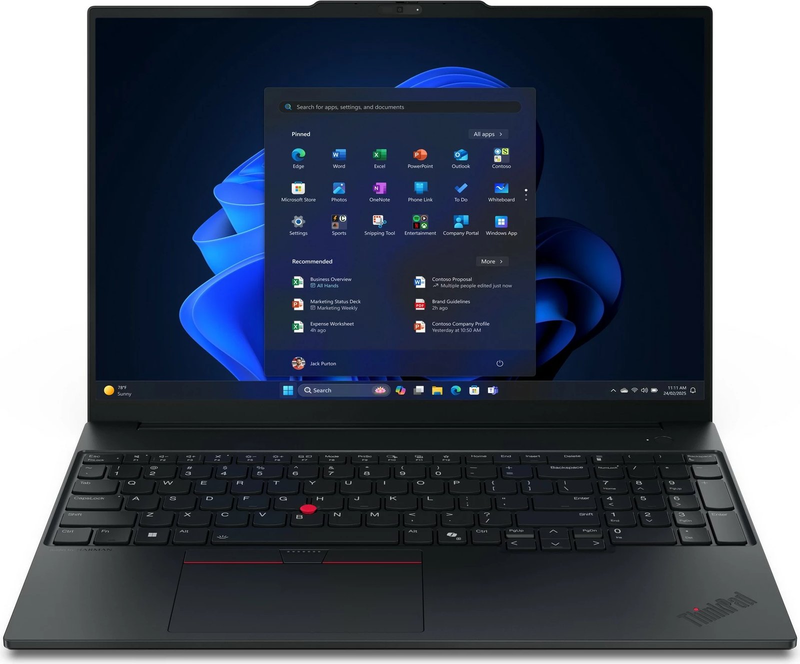 Kompjuter Lenovo ThinkPad E16 G3, Ultra7 255H, 16GB/512GB, 16 inç, e zezë