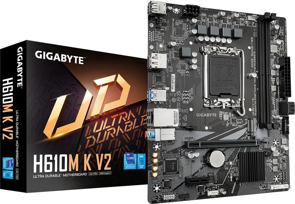 Pllakë amë Gigabyte H610M K V2, Socket 1700, DDR5, ATX