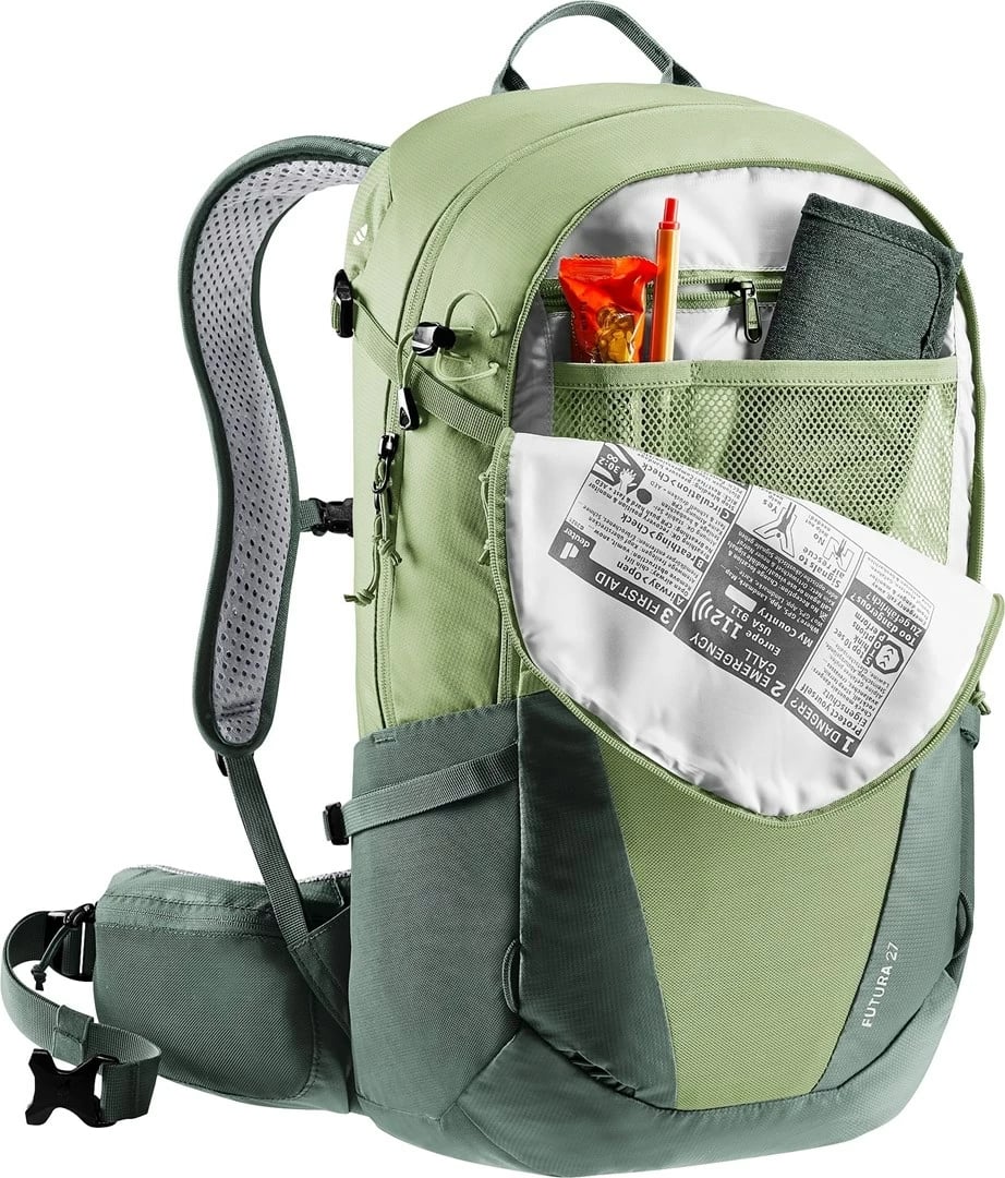 Çantë shpine Deuter Futura 27 për hiking, për femra, Jeshile