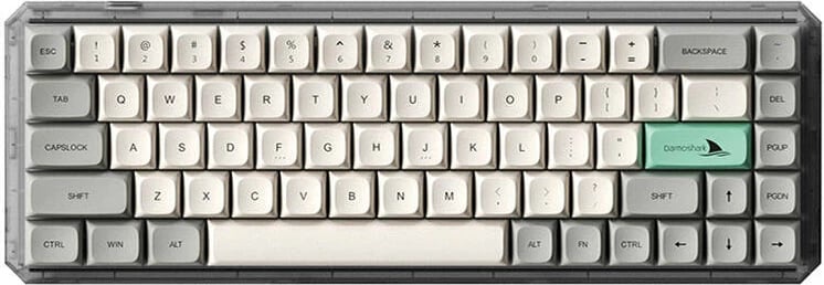 Tastierë mekanike wireless Darmoshark K5 Light luxury version, yellow switch, gri