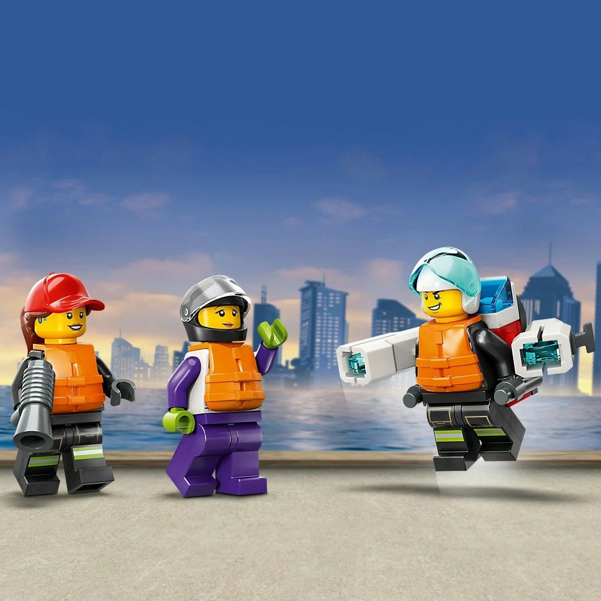 Set ndërtimi LEGO City Fire Boat 60373, 144 pjesë, për fëmijë