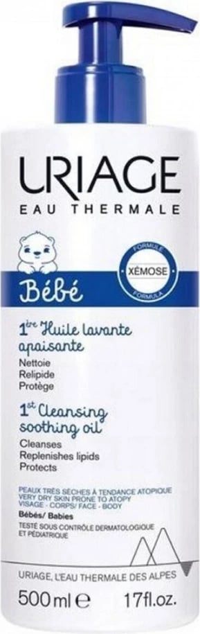 Vaj pastrues për fëmijë URIAGE Bebe 1st Cleansing Soothing Oil 500ml