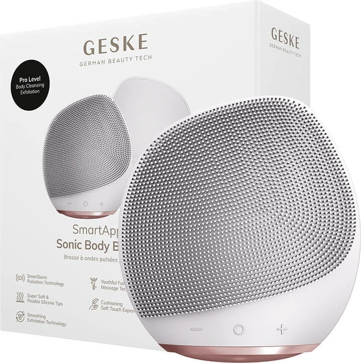 Brushë trupi sonike Geske GK000706SL01 7-në-1, silikon, starlight