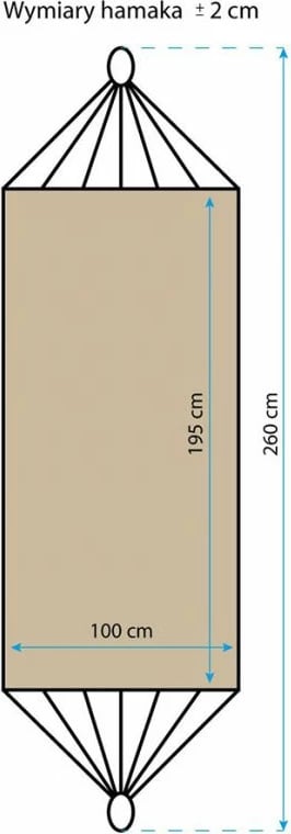 Hammock Klasik Royokamp për një person 200x100 cm 1021065