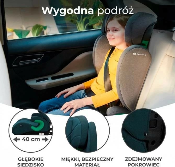 Ulëse makine për fëmijë Kinderkraft JUNIOR FIX 2 i-Size, 100-150 cm, Harbor Blue