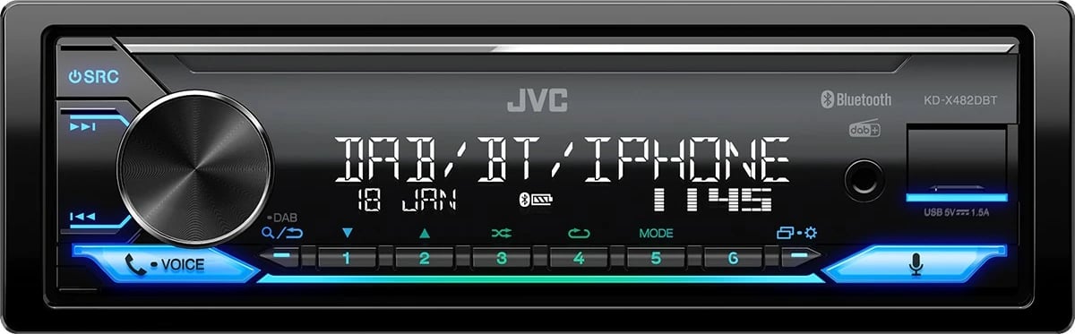 Radio veture JVC KD-X482DBT, Bluetooth, USB, DAB, i zi