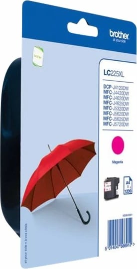 Toner Brother LC225XLM, Magenta, High Yield, 1200 faqe