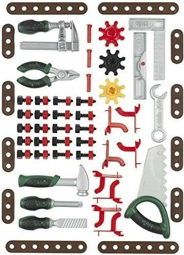 Set lodrash punëtori Bosch Klein 8320, 75 elemente, për djem, Gjelbër/Kuqe/Argjend