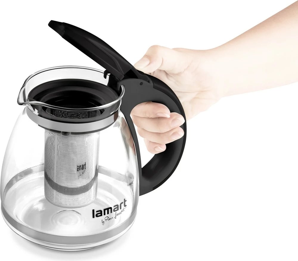 Ibrik me infuzer Lamart LT7027, 1.5L, qelq, i zi