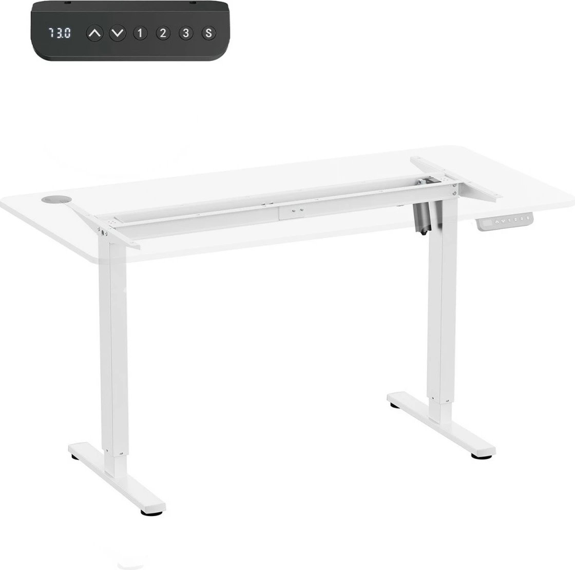 Tavolinë elektrike Ergo Office ER-400W, e bardhë