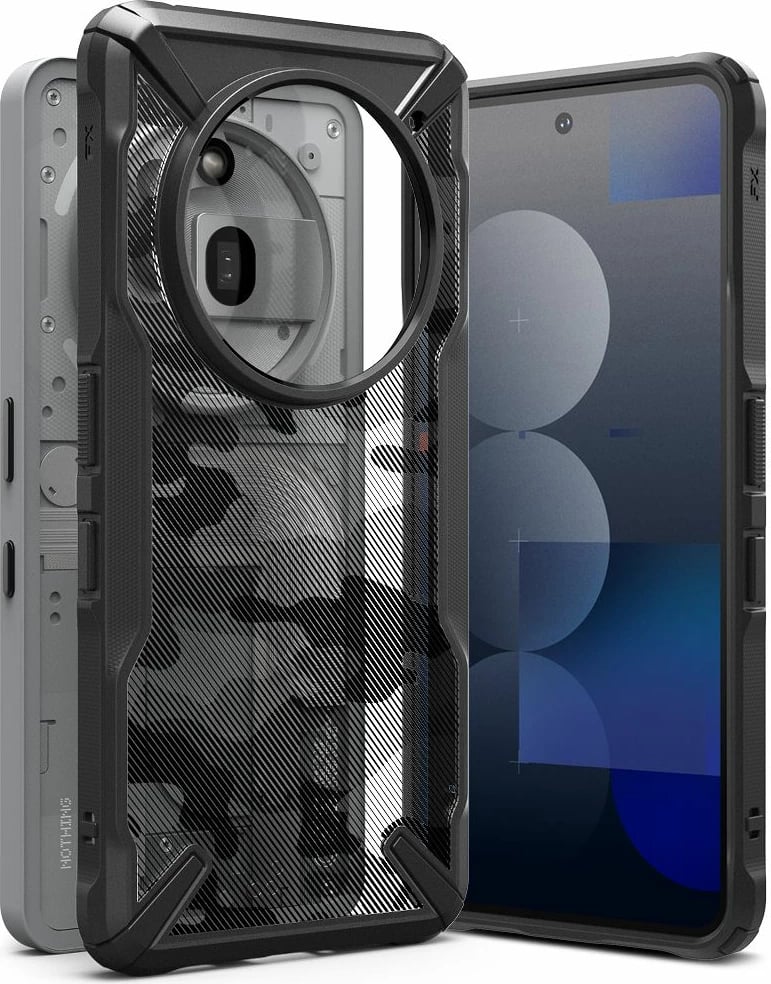 Mbështjellës Ringke Fusion X për Nothing Phone 3A Pro, Clear Grey