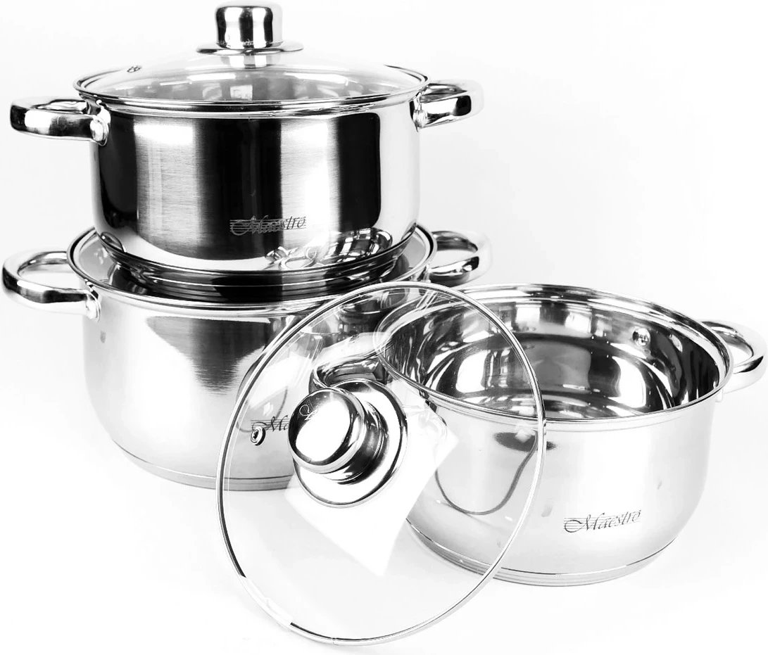 Set me 5 tenxhere Maestro MR-2020 A, çelik inox