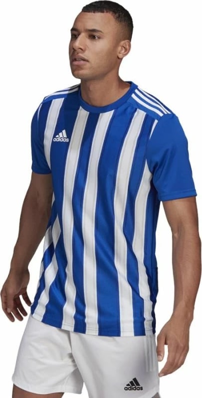 Fanellë futbolli për meshkuj adidas Striped 21 JSY M, e bardhë dhe blu