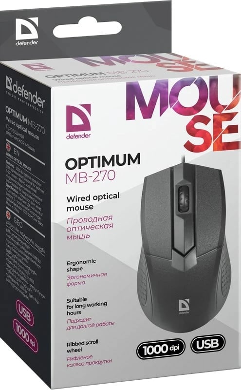 Maus Defender Optimum MB-270, 1000 DPI, i zi