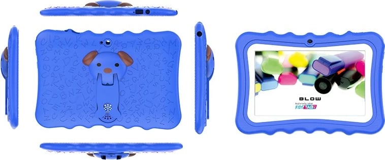 Tablet BLOW KidsTAB7 V2, 7", 4/32GB, Android 14, Kaltër, me mbështjellës për fëmijë