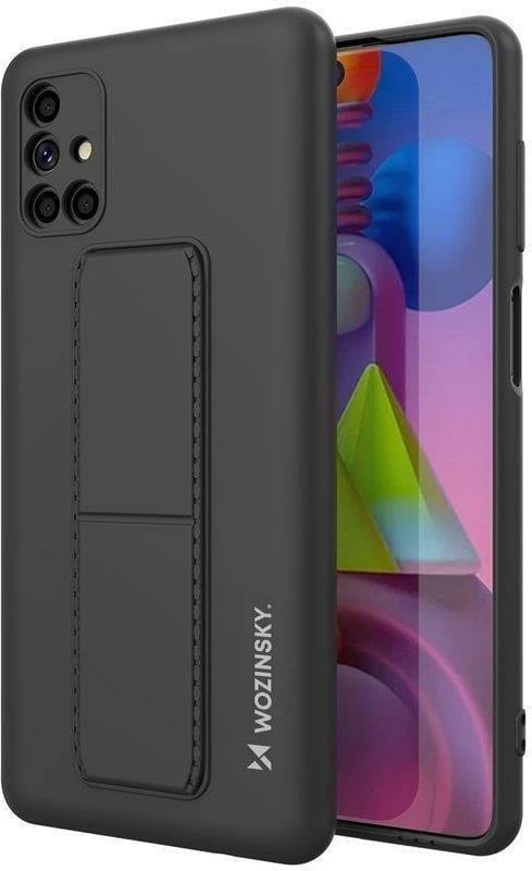 Mbështjellës Wozinsky Kickstand Case për Samsung Galaxy M51, silikon, i zi