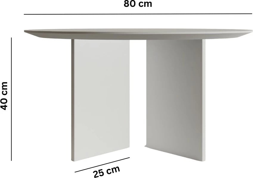 Tavolinë kafeje Skye Decor, Leo 42, e bardhë