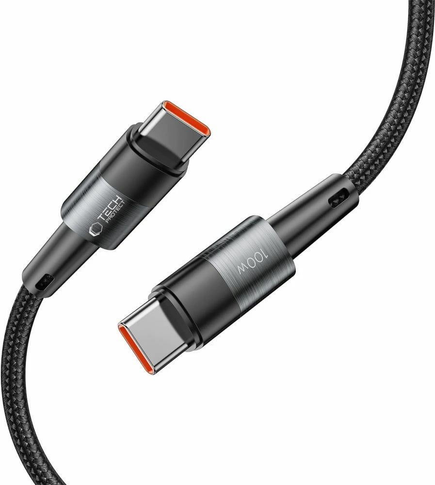 Kabllo USB-C/USB-C Tech-Protect UltraBoost 0.25m, 100W, Gri