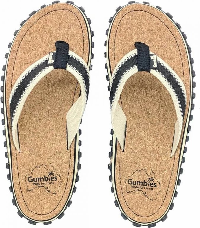 Flip-flop Gumbies për meshkuj, bezhë/krem dhe të zeza