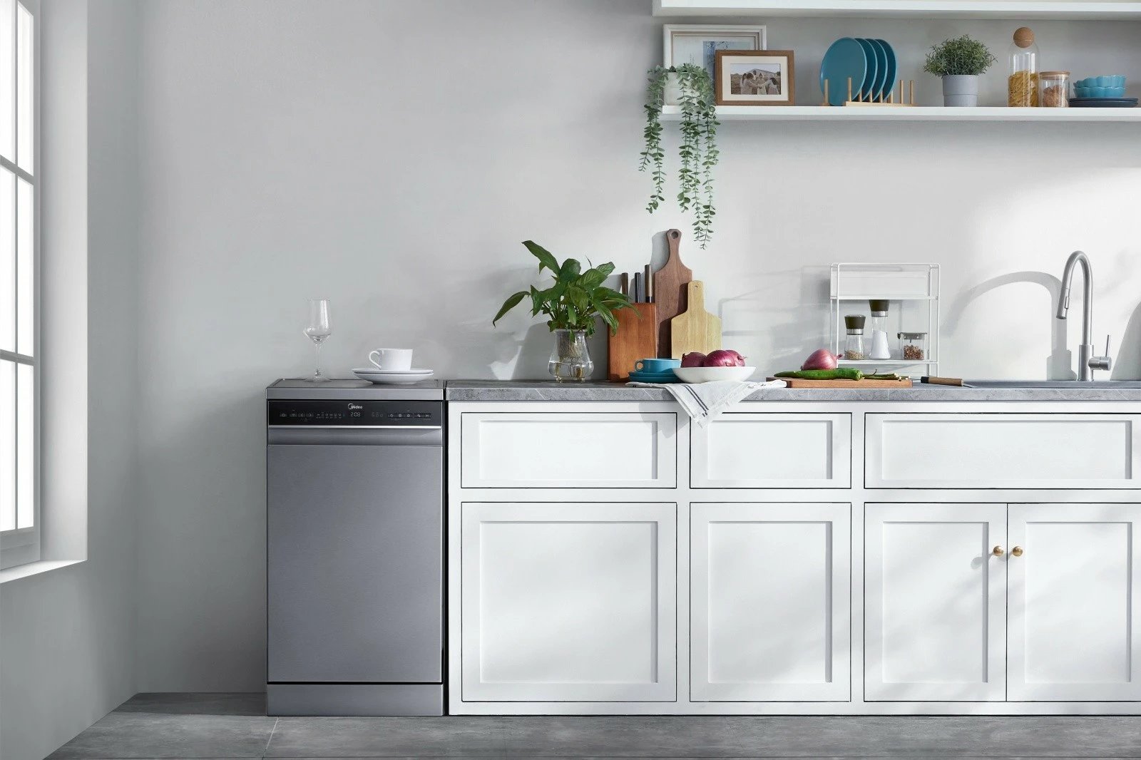 Enëlarëse Midea MDWEF1034DSS-WC, 10 sete, 45 cm, Silver