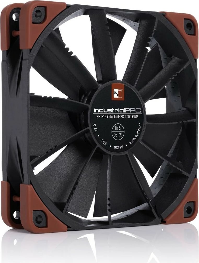 Ventilator kase NOCTUA NF-F12 iPPC-3000 PWM, 120mm, 3000RPM, zi/kafe