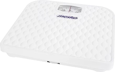 Peshore banjoje mekanike, Adler, MS 8160, kapacitet 130 kg, saktësi 1 kg, me buton kalibrimi, e bardhë