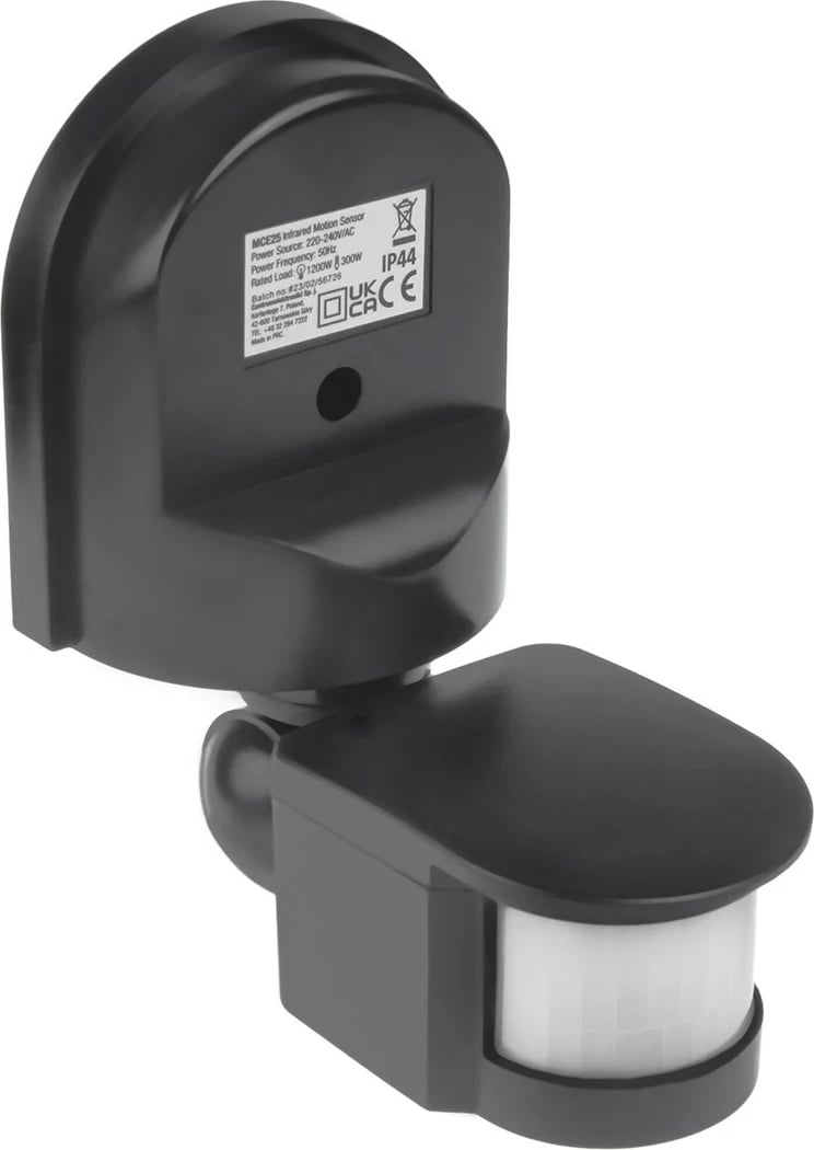 Sensor lëvizjeje Maclean MCE25, i montuar në mur, 180°, 1200W, Gri