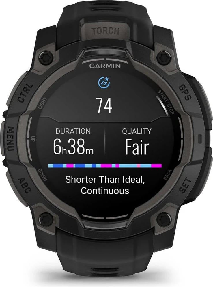 Smartwatch Garmin Instinct 3 AMOLED, 4 GB, GPS, e zezë