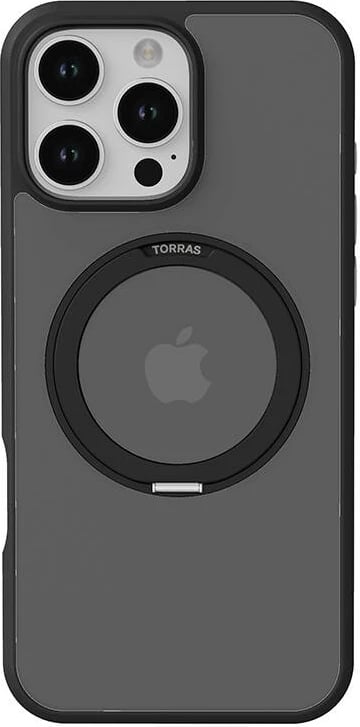 Mbështjellës Torras Ostand Pro për iPhone 16 Pro Max, i zi